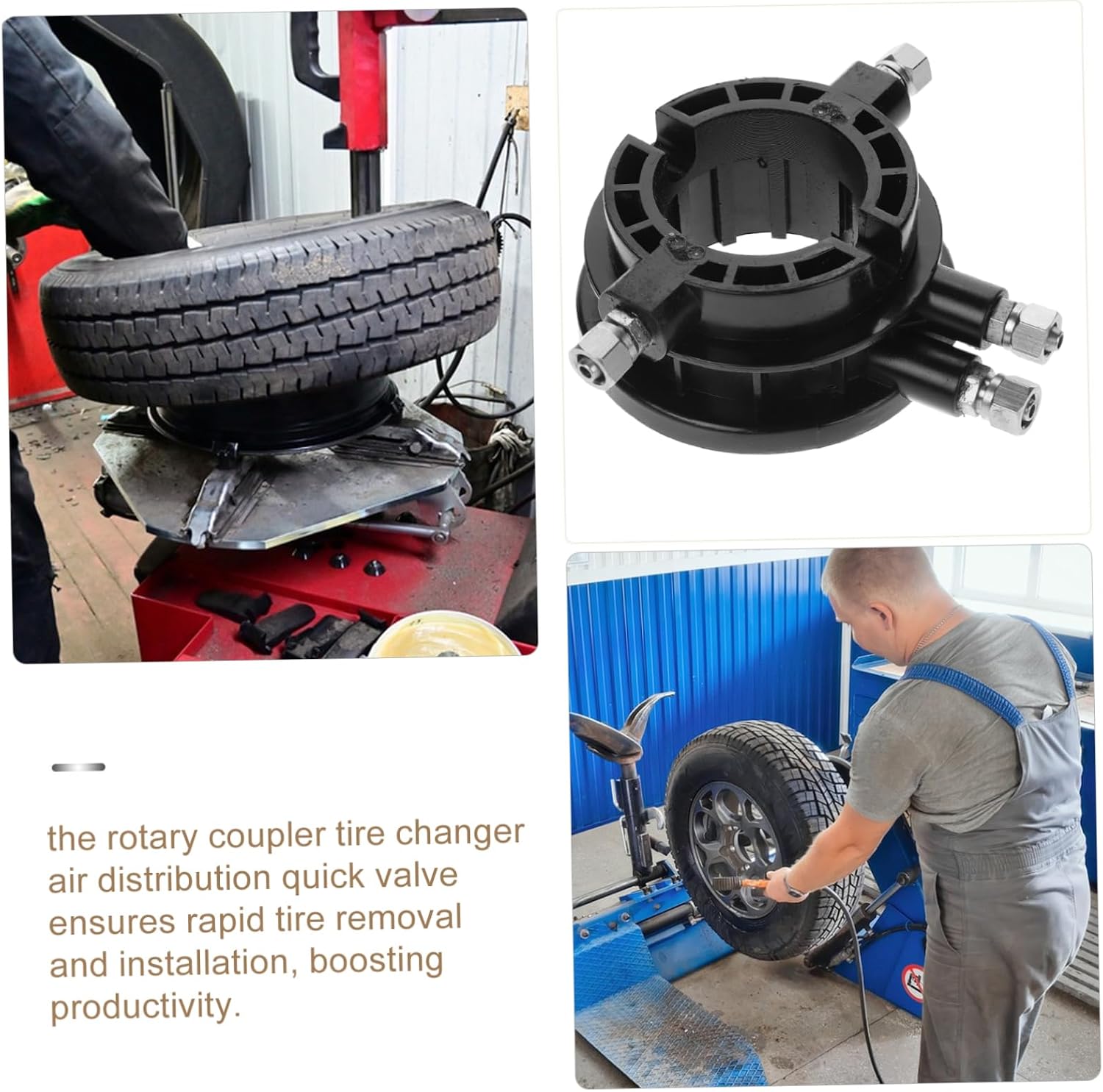 Luxshiny Tyre Changer Air Valve Tire Removal Tool Rotary Coupler High Efficiency Tire Repair Kit