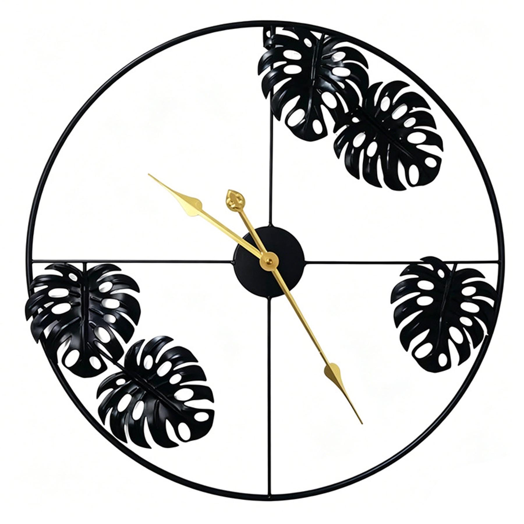 Rozhuhro Modern Silent Large Wall Clocks, Non Ticking Metal Frame Wall Clock, Battery Operated, Farmhouse Oversized Decorative Wall Clocks, for Living Room Home Decor Bedroom Office