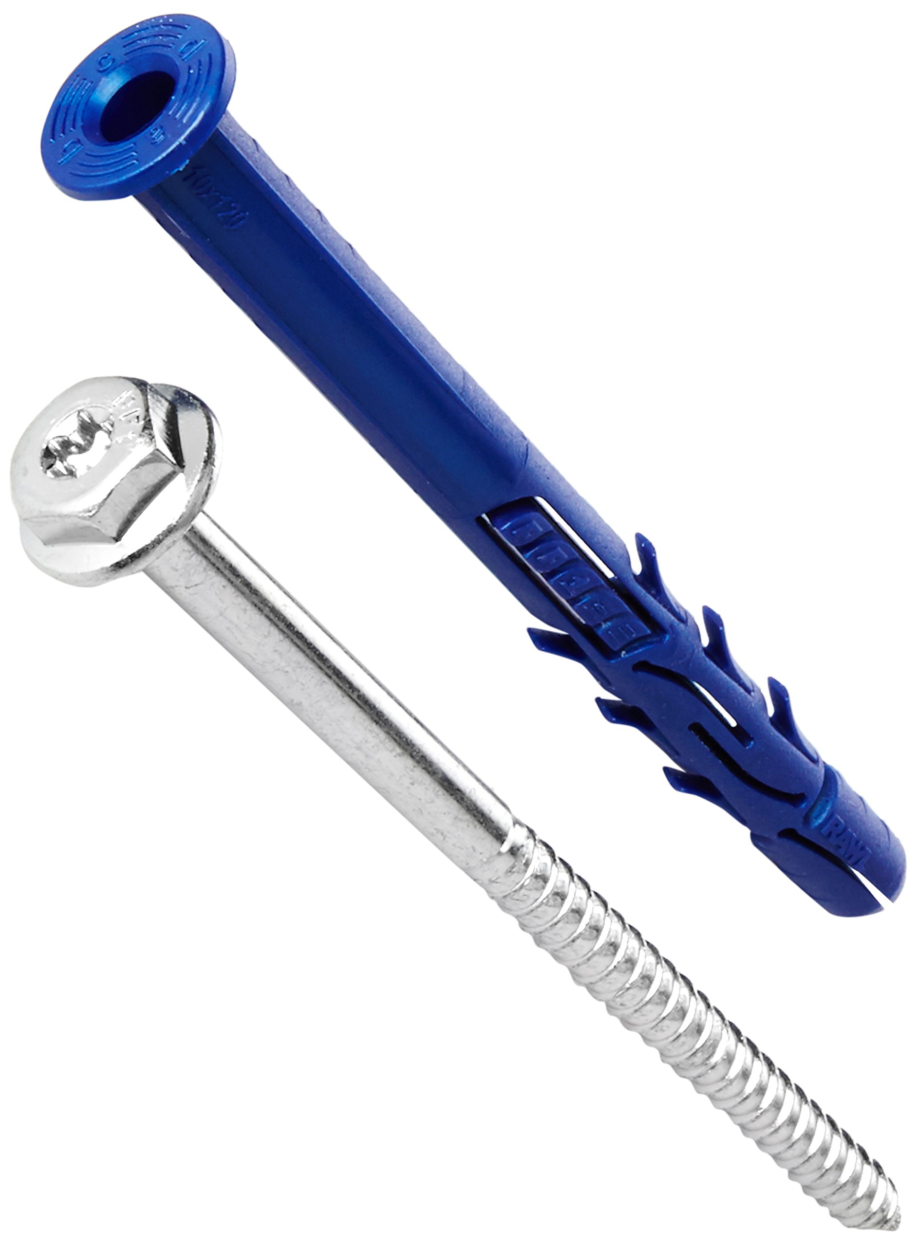Rawlplug R-FF1-N-10K120 10 x 120 mm FF1 Frame Fixing Countersunk Plug with Collar (25 pieces)