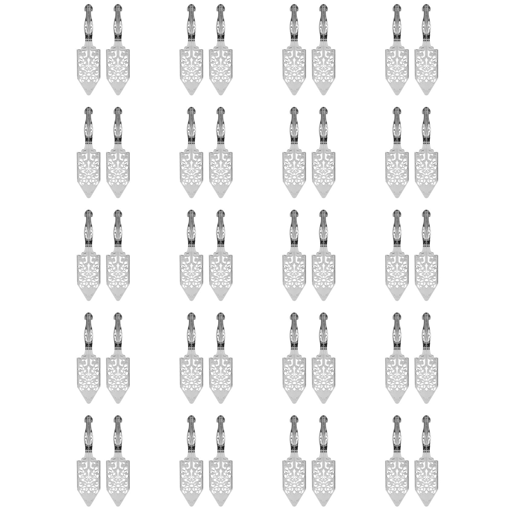 Hndhbfgrt 40 Pieces Absinthe Spoons, Stainless Steel Absinthe Cocktails Spoon Making Kit Gothic Absinthe Fountain Spoon Dripper