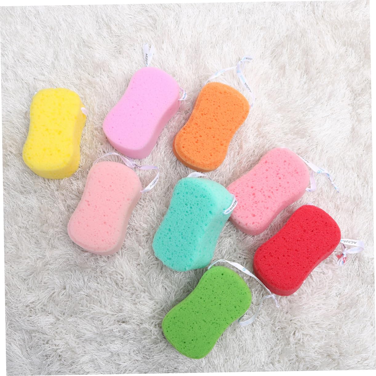 Healvian 24 Piezas Esponja De Baño Lazos De Alegría Esponja De Ducha Corporal Esponjas De Baño De Lufa Niños Esponja Exfoliante Esponjas De Baño Para Mujer Bath Bebe Perder Tina Familiar