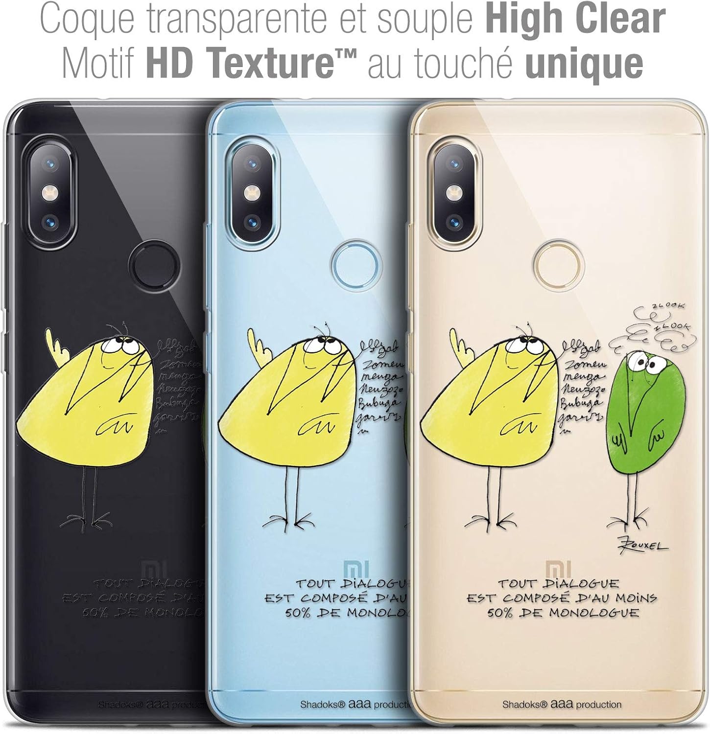 Case for 5.99 Inch Xiaomi Redmi Note 5, Ultra Slim Shadoks The Dialogue Design