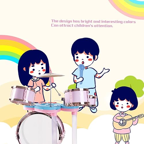 Miniatura 6 de Micrófono suave compatible con reproductor de música MP3, juego de instrumentos educativos para niños, juego de batería de jazz de rock, instrumento