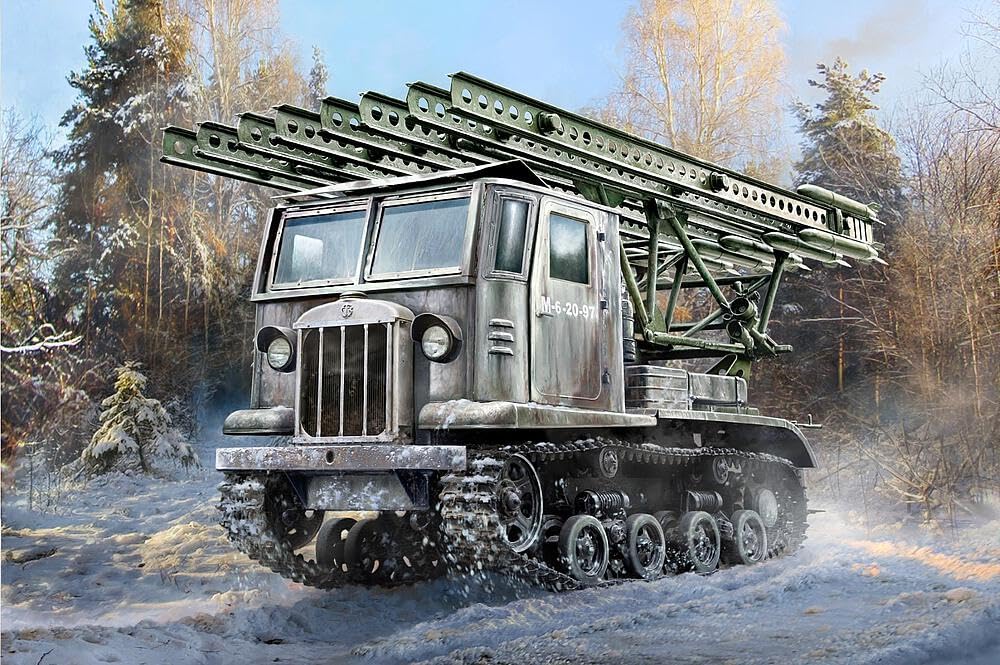 Zvezda 3700 STZ-5 with BM-13 Katyusha, Scala 1/35, Plastic Model Kit, Modello in Plastica da Montare, Modellismo