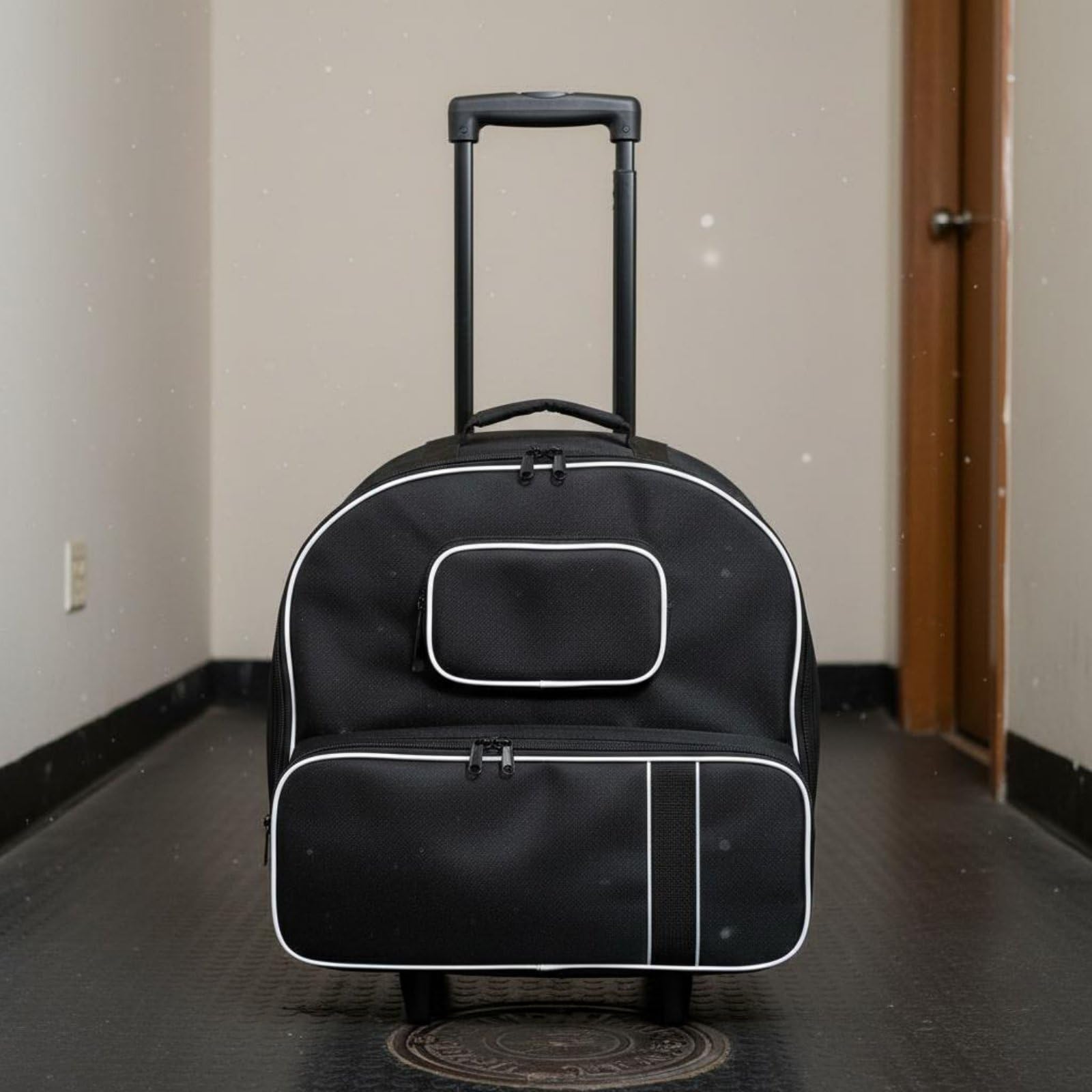 Zaino Porta Rullante Manico Telescopico Accessorio Musicale Spallacci Comodi per Viaggio