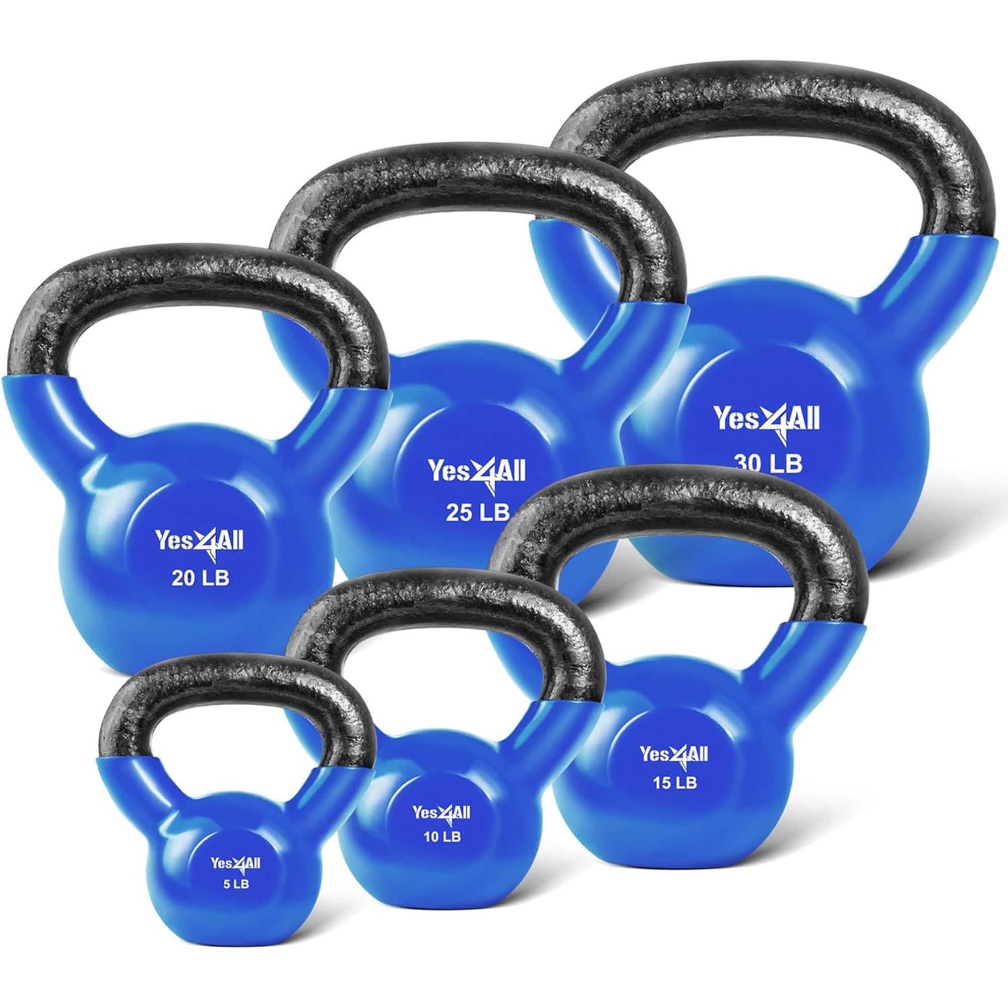 Yes4All Vinyl Kettlebell Set