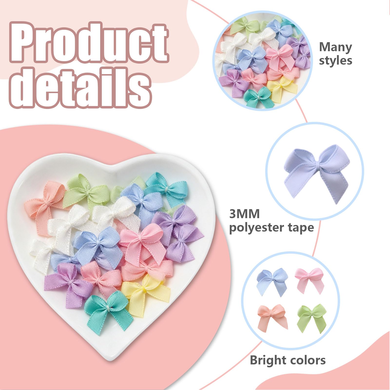 128 Pezzi Fiocchi Regalo Mini Decorativi Fiocco Matrimonio Colorazione Macaron
