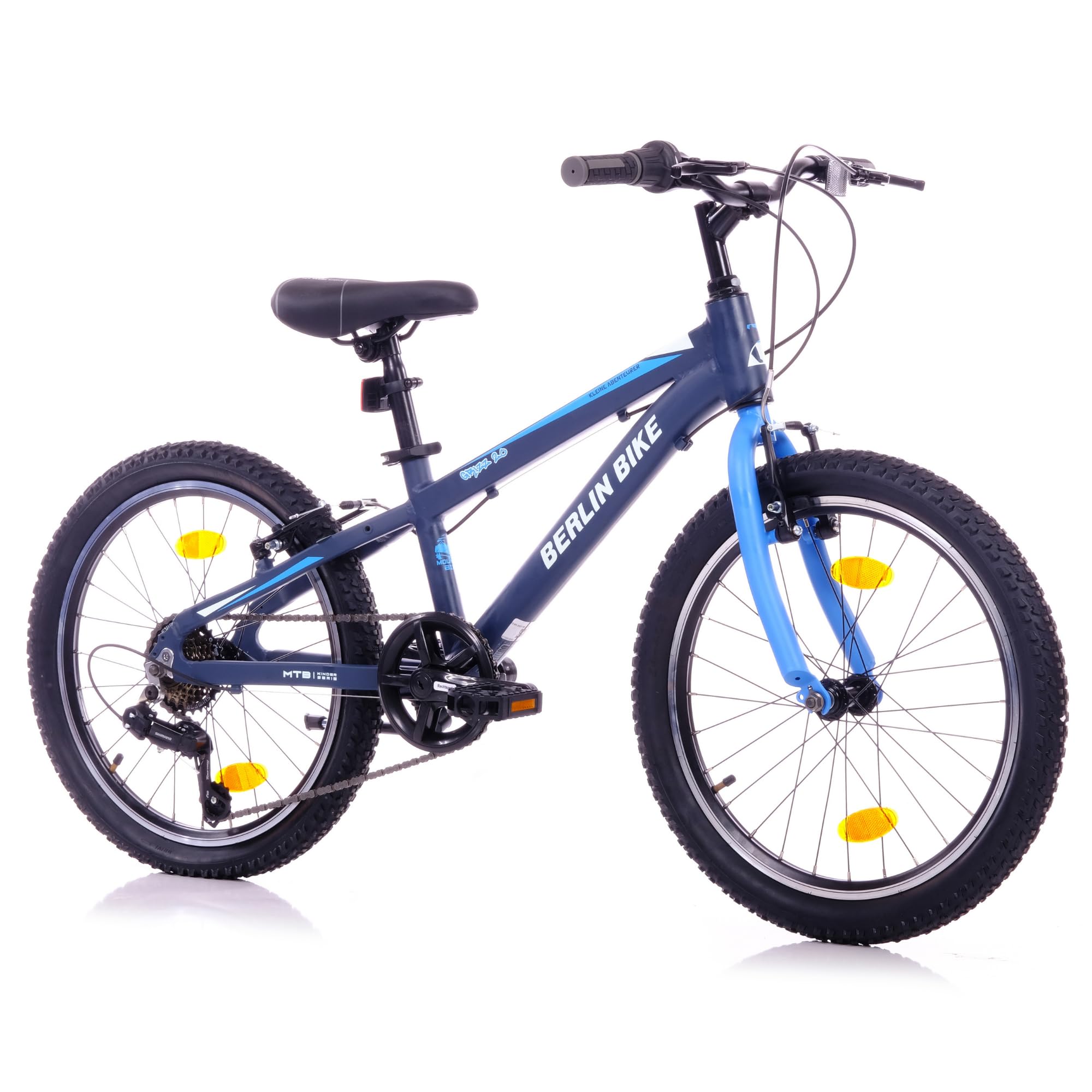 BERLIN BIKE 20 Zoll Mountainbike für Kinder – Grizz 20 Zoll Alu MTB, 7-Gang Shimano RD-TY200