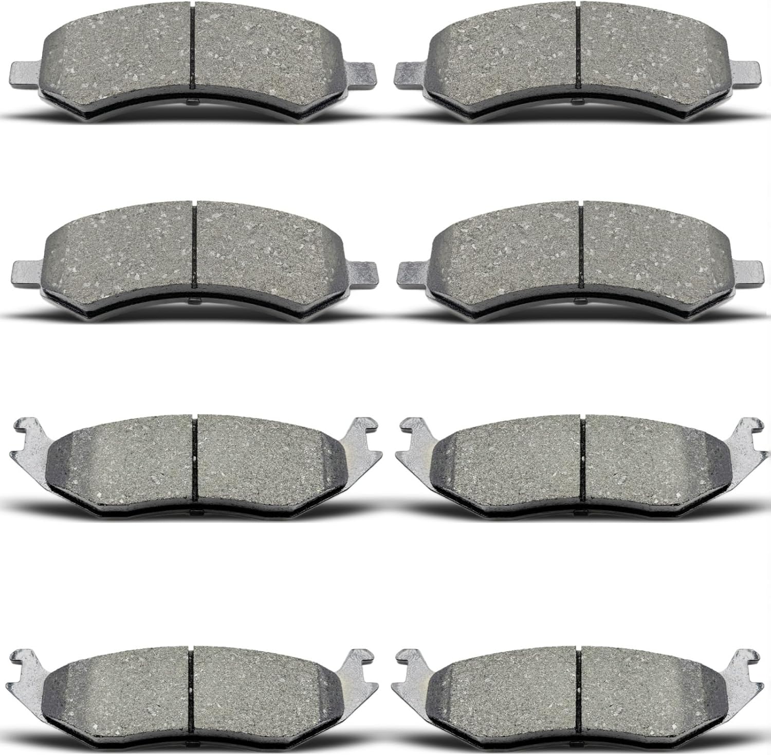8PCS Ceramic Front Rear Brake Pads Replacement Kit Fits 2007-2010 For Ford Edge, 2007-2010 For Lincoln MKX, 2007-2012 For Mazda CX-7, 2007-2015 For Mazda CX-9 (D1258 D1259)