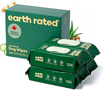 Earth Rated Hypoallergenic Dog Grooming Wipes - Unscented