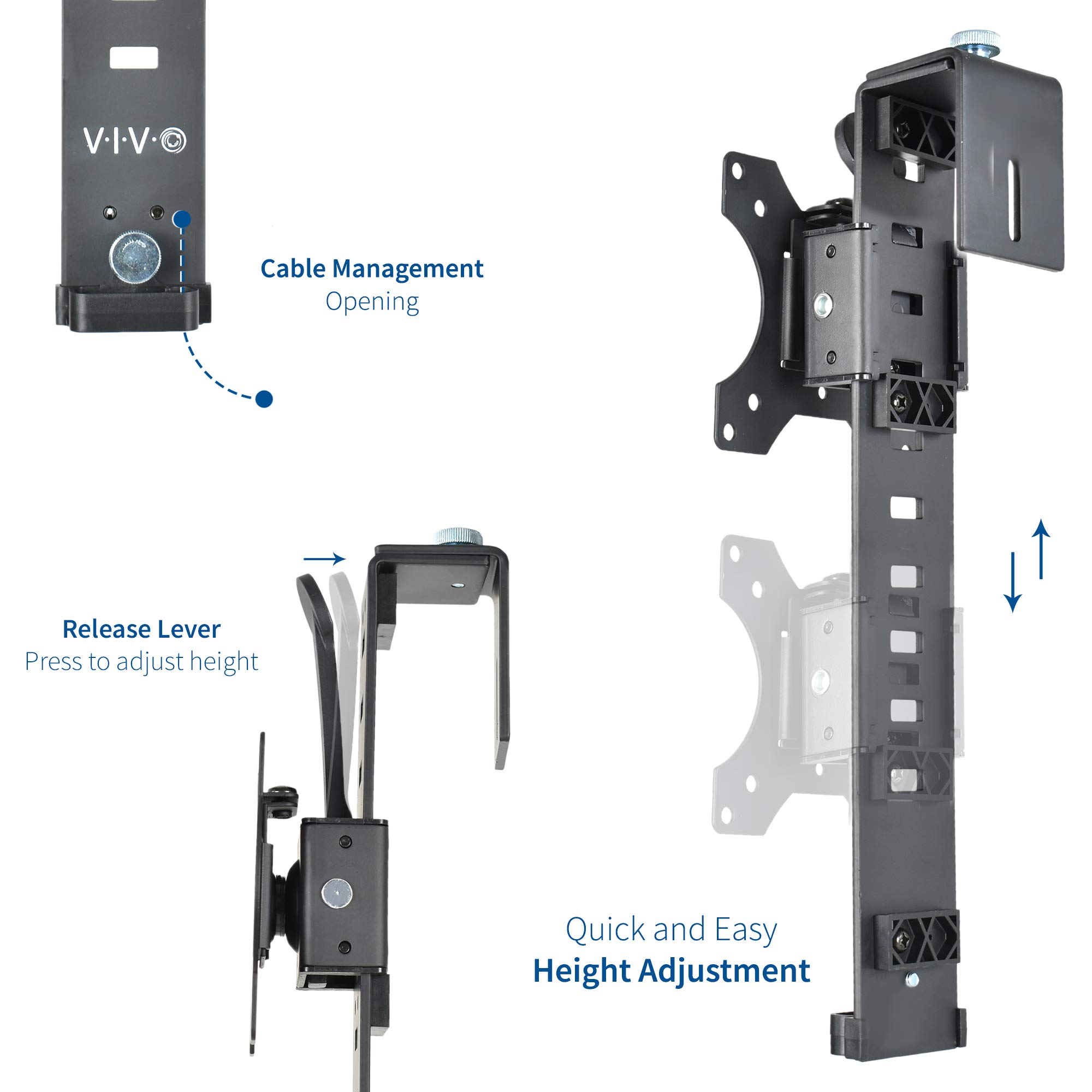 Buy VIVO Black Office Cubicle Bracket VESA Monitor Mount Stand Hanger