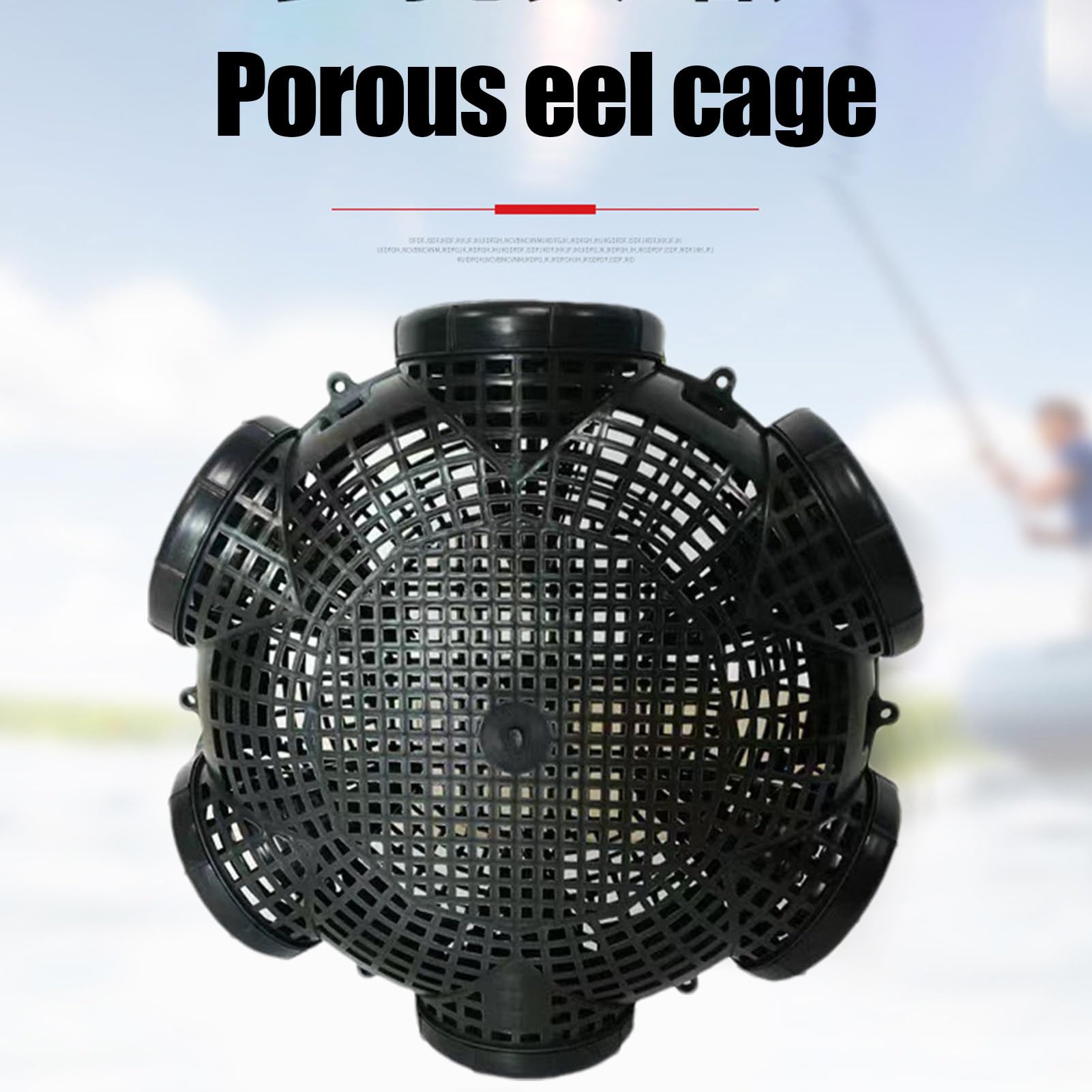 Trampa de Cangrejo Trampa de Cangrejo con Agujeros de Pescado Jaula de Captura de Pescado PP Portátil para Atrapar Langosta Cangrejos Arenques Camarones Peces Pequeños