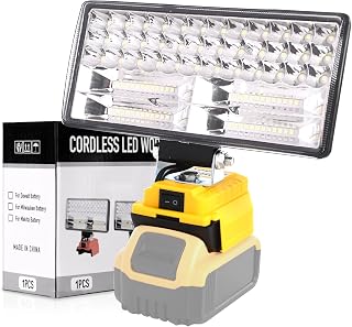 20V Max Cordless LED Work Light for Dewalt Battery, FOSFIS 8" 100W 10000LM Portable Flood Light with USB and Type-C Charger Port 20v Flashlight for Outdoors Job Site Lighting