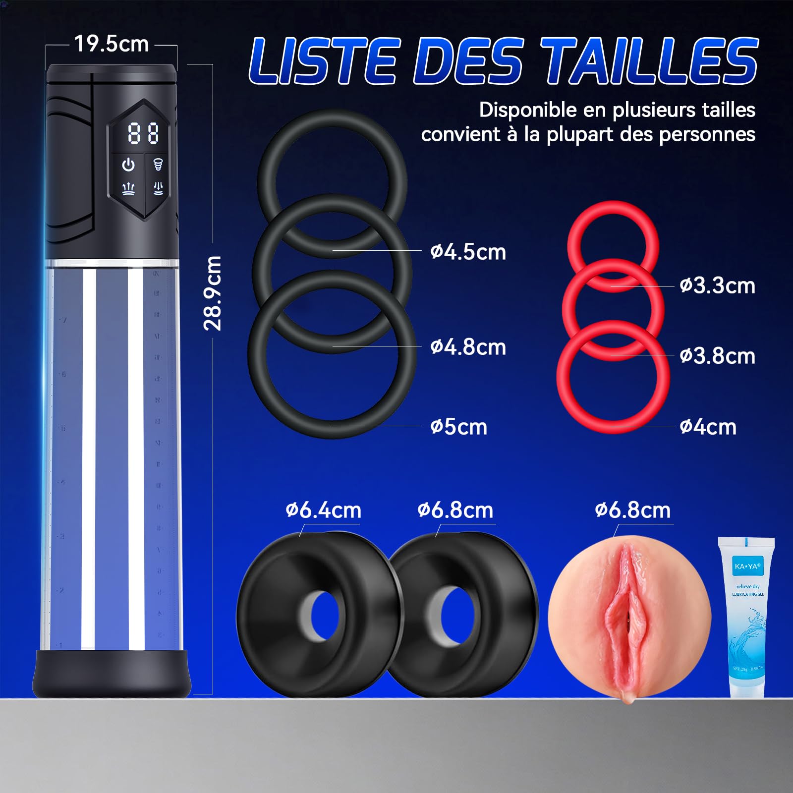 Pompe à Pénis Sextoyse Homme Sex Masturbateur Homme Masculins avec 10 types de Succion & 6 Anneaux de Pénis & 2 Housses en Silicone Pompe à Pénis Vibromasseurs Sex Toys Femme Sex Adulte Noir