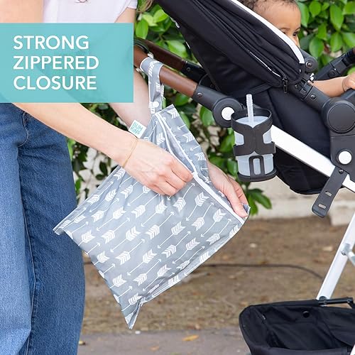 Miniatura 4 de Bumkins - Bolsa húmeda impermeable - Para bebé, viajes, traje de baño, pañales de tela, piezas de bomba, piscina, gimnasio, artículos de tocador,