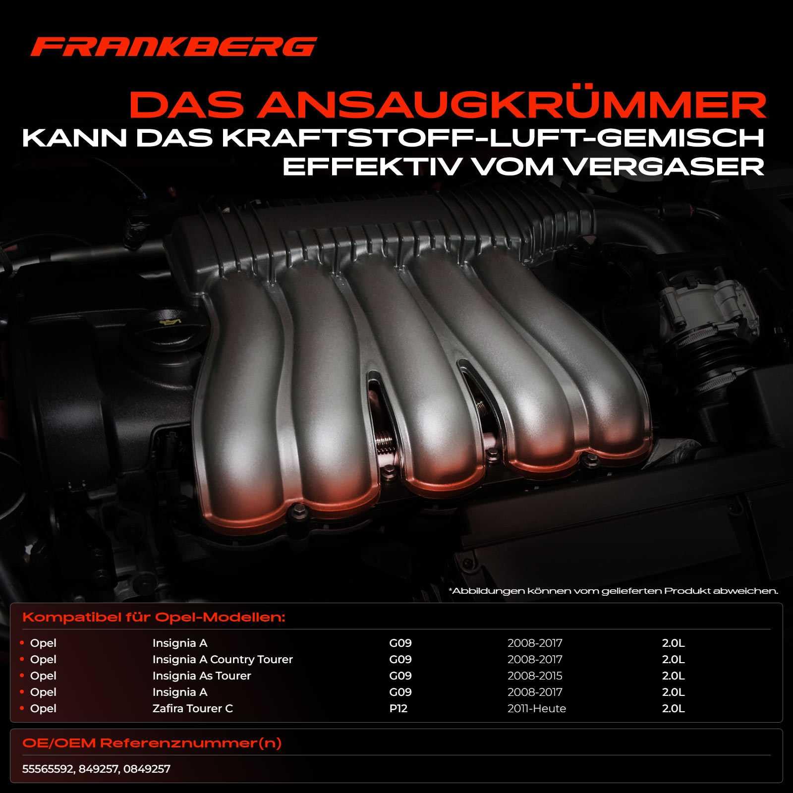 Frankberg Ansaugkrümmer Ansaugbrücke Diesel mit Dichtring Replace# 55565592