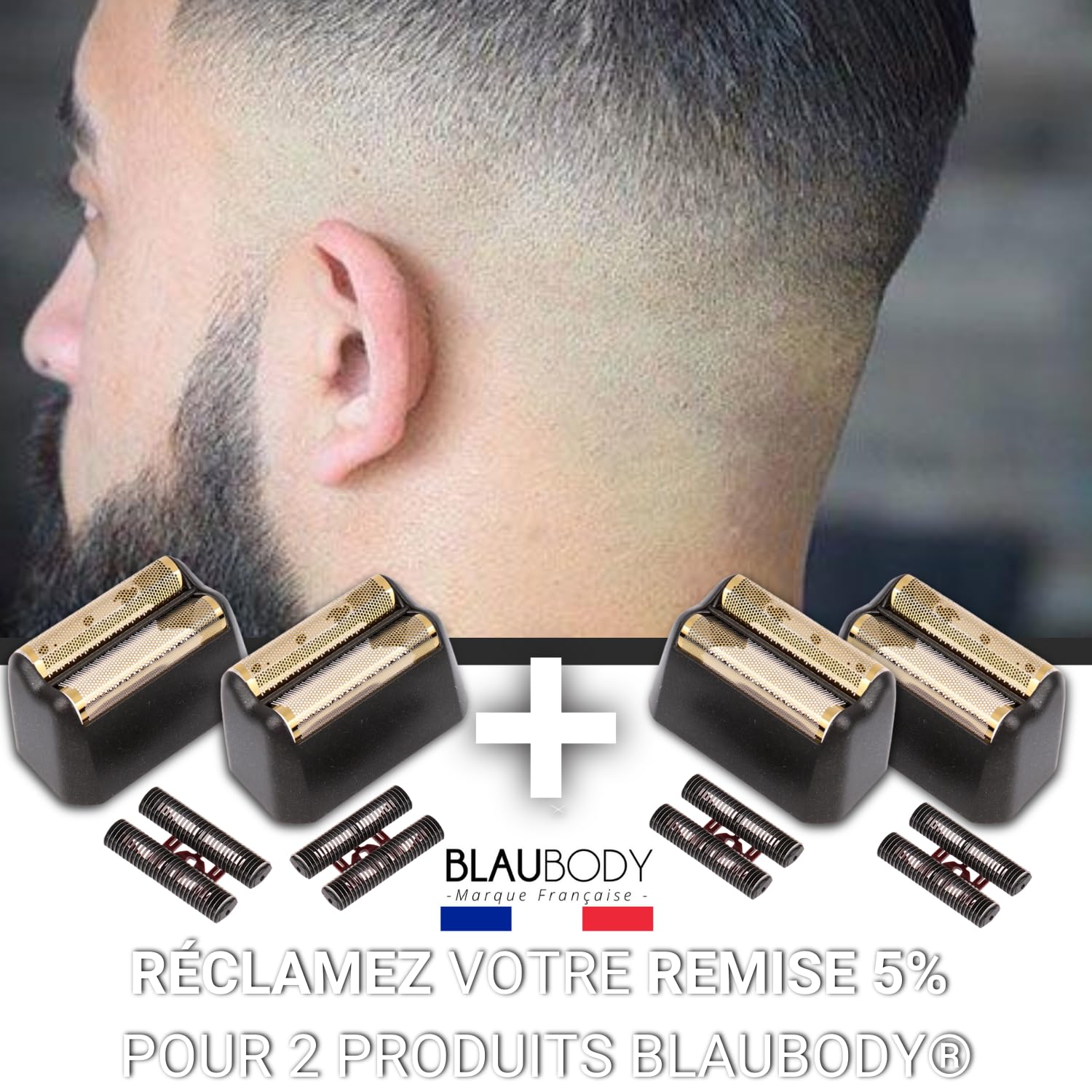 Lame de Rasoir Tete Rechange x2 Lames Compatible avec Wahl Shaver Professionnel 5 Star Series Finale Tondeuse Finition Feuille Remplacement Couteau Pièces Détachées Coiffeur Rasage Homme Cheveux Barbe