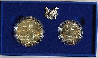 1986 S Liberty 2 Coin Commemorative Coin Set Uncirculated - coolthings.us
