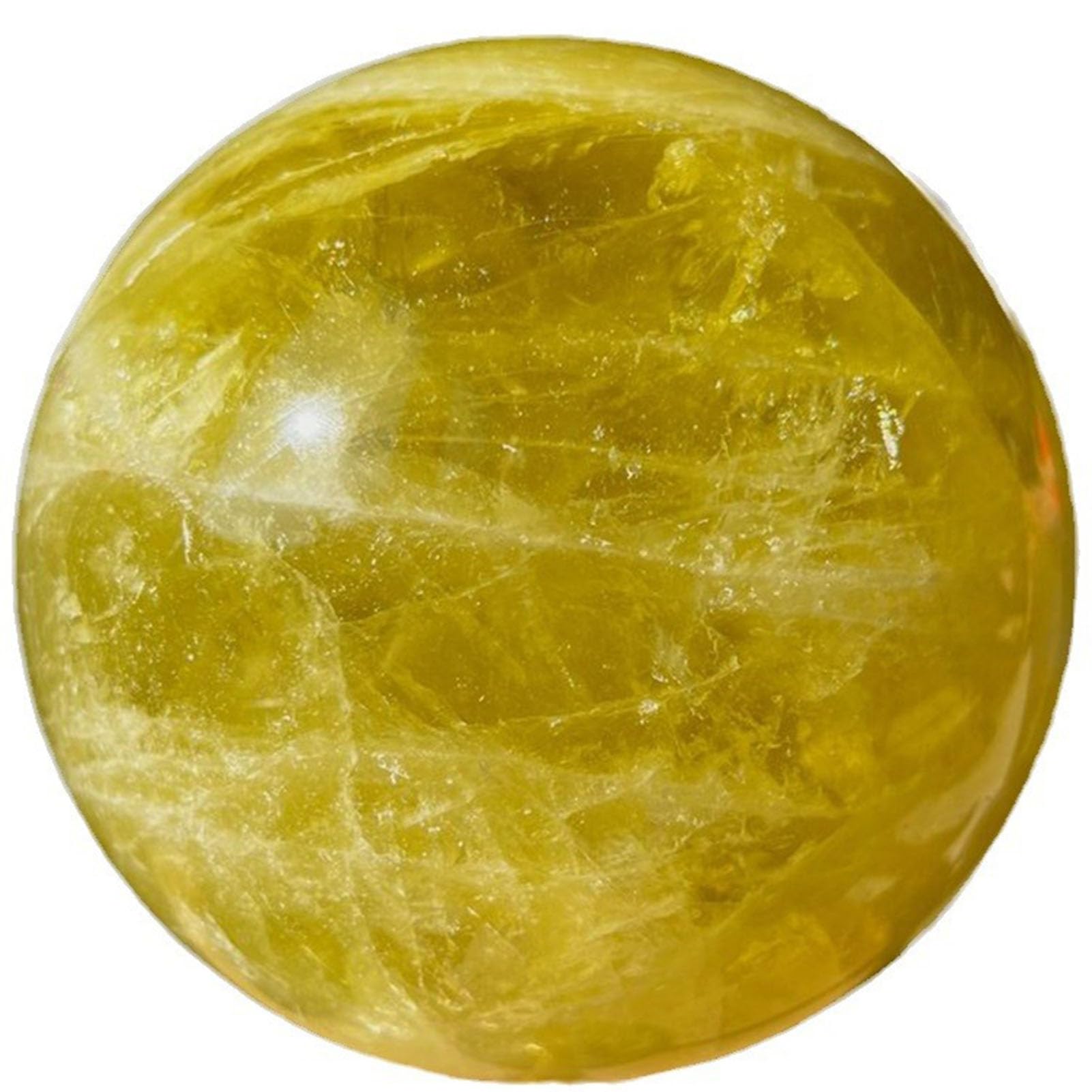 Sfera di citrino Cristalli curativi Pietre preziose Naturali Sfera di Cristallo Chakra per Decorazioni per casa, aromaterapia, Feng Shui e guarigione con Cristalli per divinazione,40MM