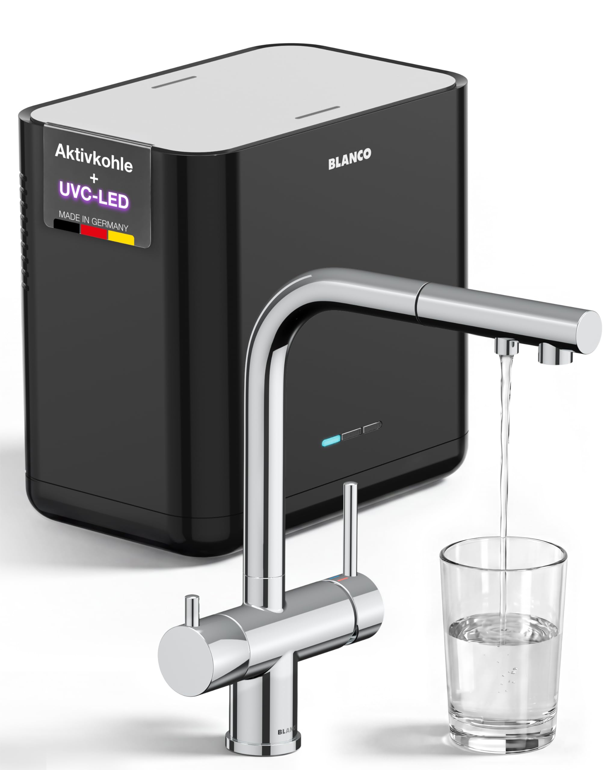 BLANCO AQUA UVC-AC Wasserfilter inkl. BLANCO FONTAS-S II Filter in chrom
