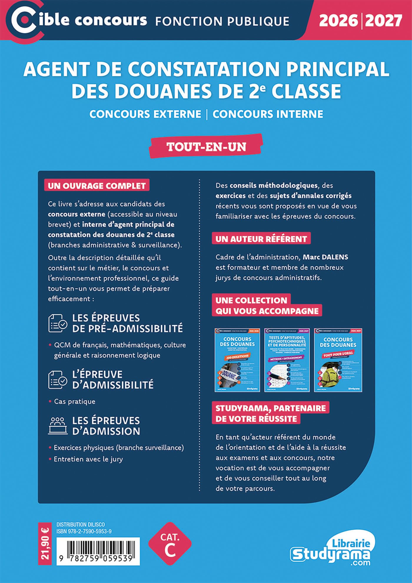 Agent de constatation principal des douanes de 2e classe – Tout-en-un: Concours externe –?Concours interne
