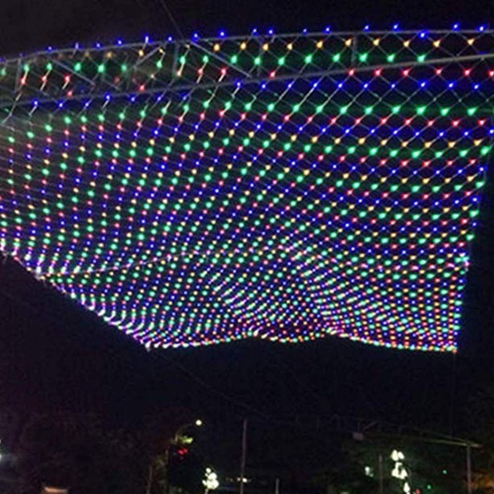 200 LED Solar Light Girlandy 3 mx 2 m, zewnętrzne girlandy solarne Girlandy świąteczne z 8 trybami zdalnej wodoszczelności do ogrodu (wielokolorowe)