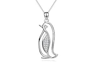 Exquisite Sterling Silver Penguin Necklace