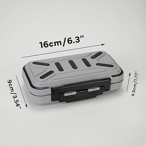 Miniatura 4 de Caja de aparejos de pesca pequeña, 2 unidades, 10 compartimentos, estuche rígido para aparejos, ganchos portátiles, anzuelos giratorios, anzuelos