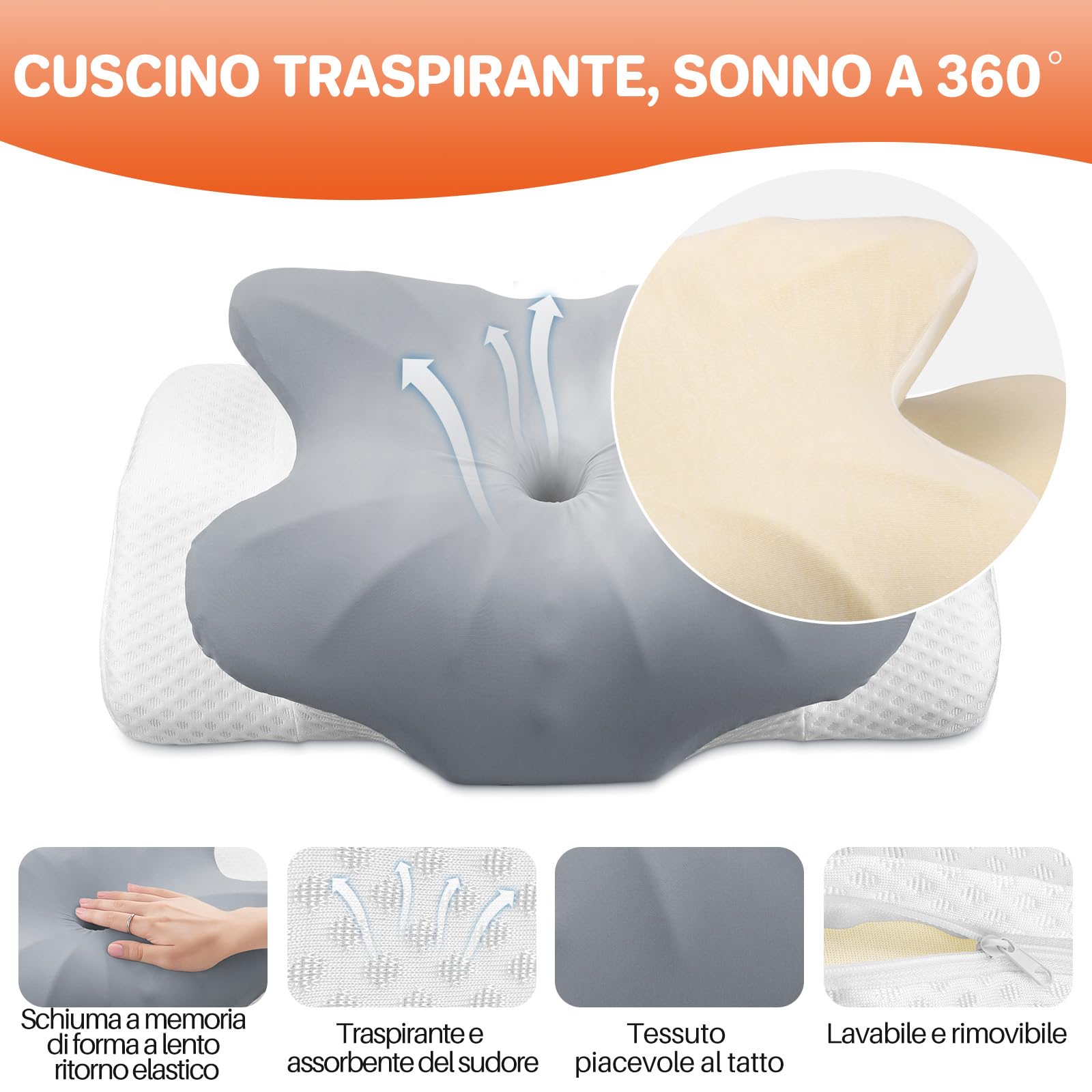 Orthopedisch Hoofdkussen Memory Foam - Nek- en Rugondersteuning