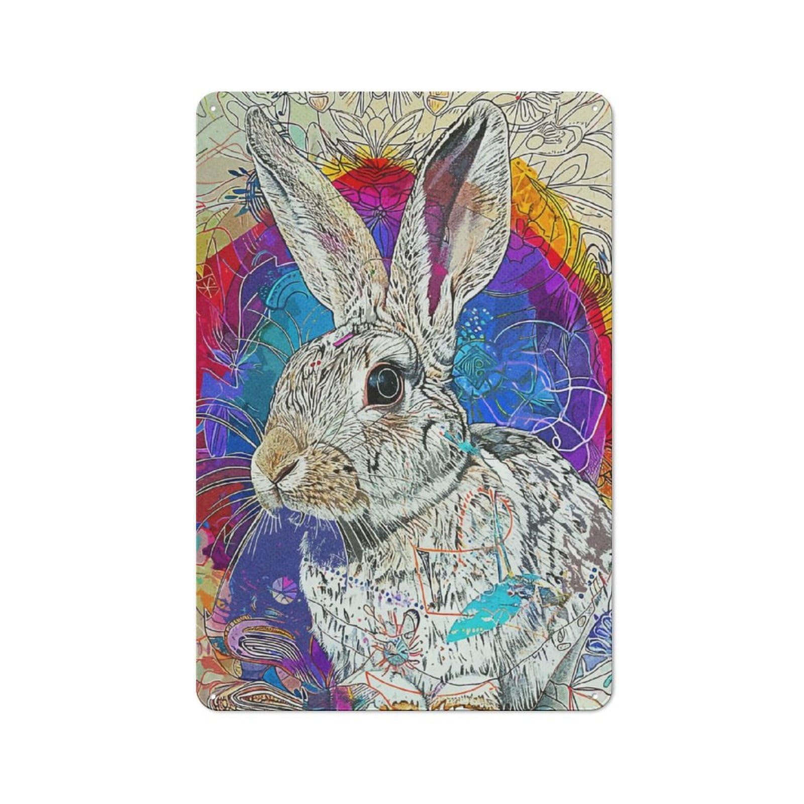 Junmoney Cony Art Vintage Metal Plaque 30X20cm For Guest Room Or Hallway, A Decorative Christmas Gift For Guest Room Decorators
