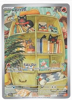 Pokemon – Litten 167/162 - Temporal Forces – Illustration Rare – Holo Foil Card