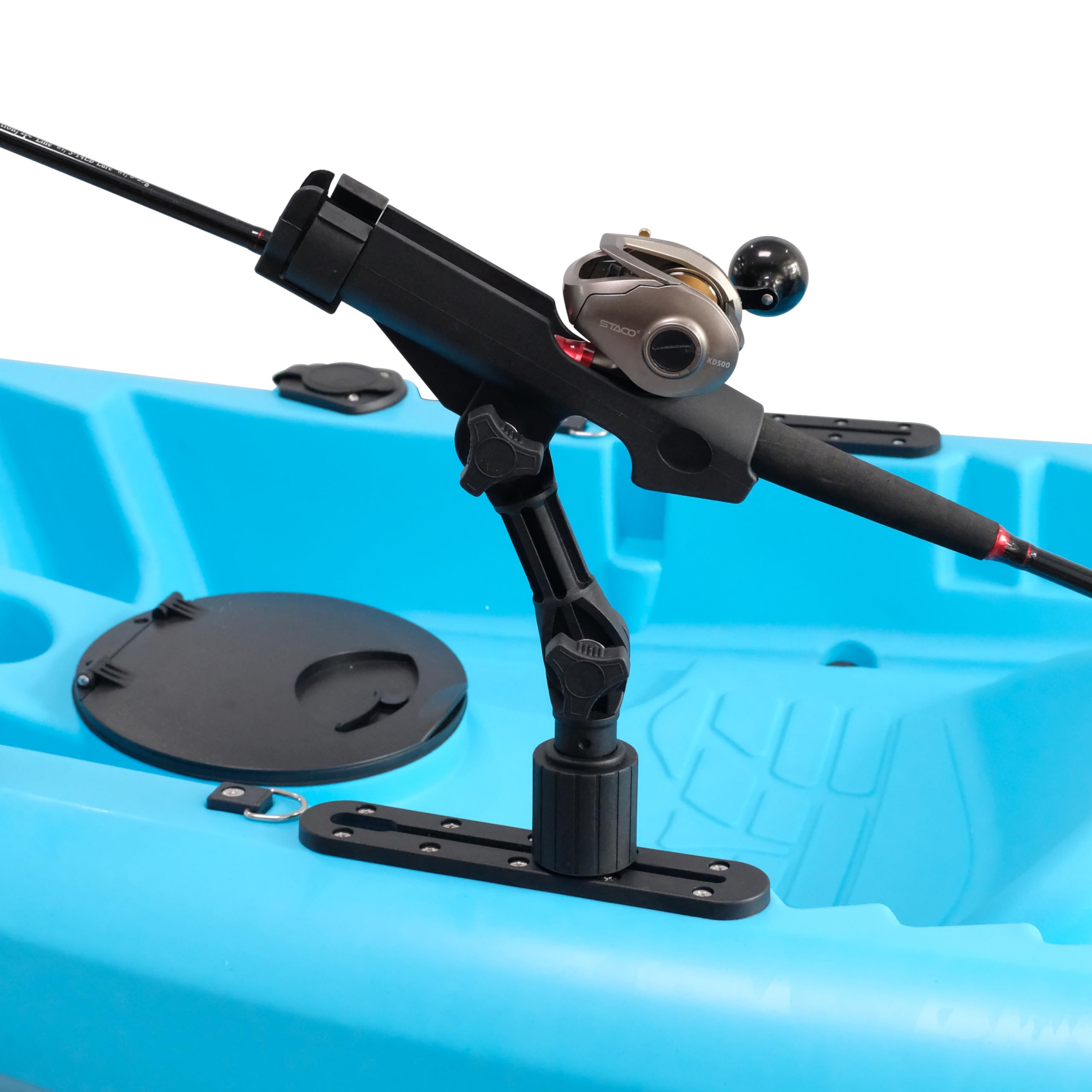 Amazon.com: 2 Pack Fishing Rod Holder with Track Mount Universal T-Shaped  Screw Mounted on Rail for Kayak, Canoe, Fishing Boat (2Pack Extender Rod  Holder) : Sports & Outdoors