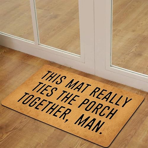 Miniatura 4 de Divertido tapete de goma antideslizante para puerta delantera, jardín, cocina, dormitorio, 23.6 x 15.7 pulgadas