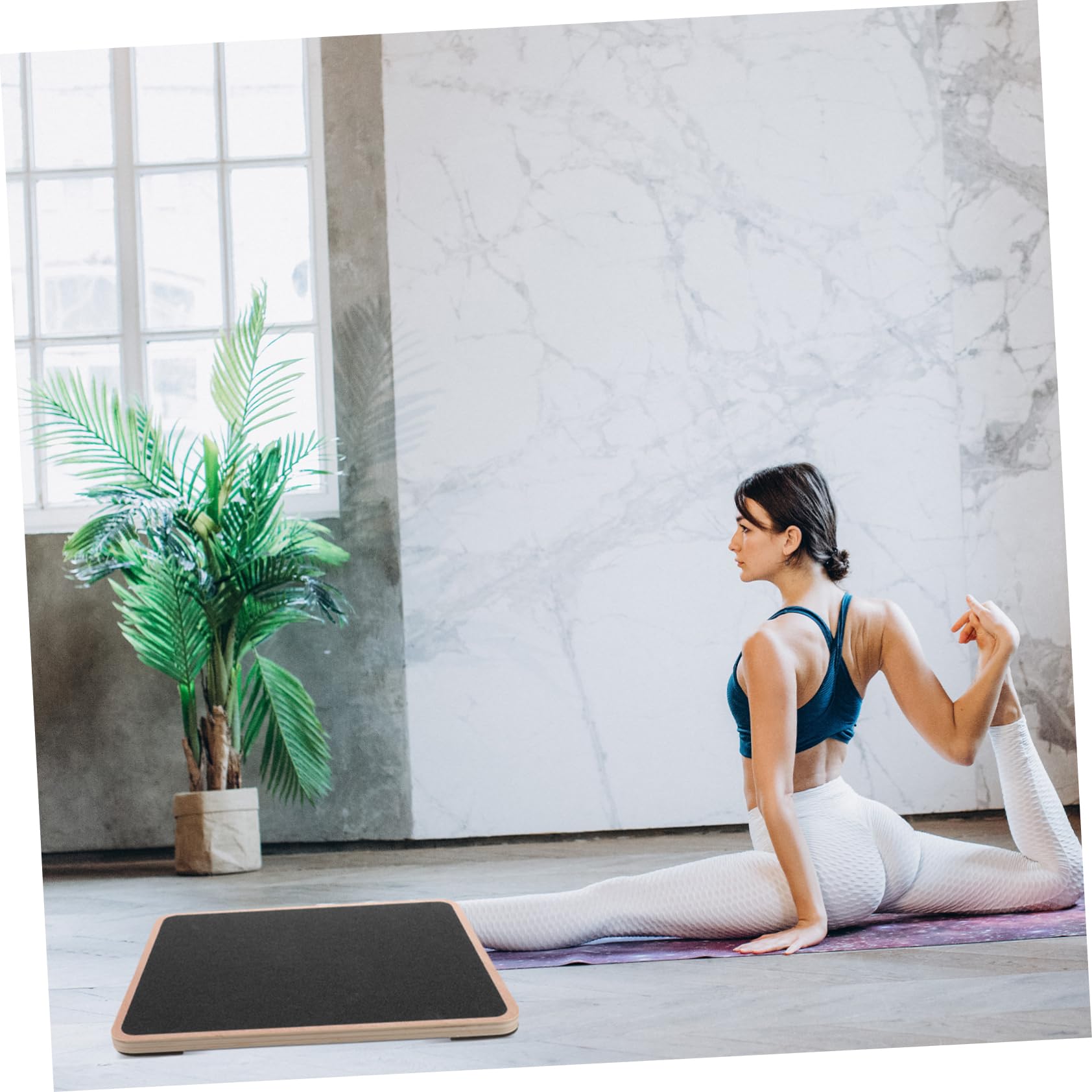 Per in Legno Quadrata Attrezzo Per Esercizi Yoga e Fitness Per Adulti Materiale Resistente Per Allenamento