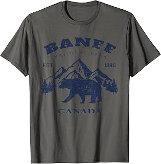 Vintage Banff National Park Canada Souvenir Hiking Camping T-Shirt