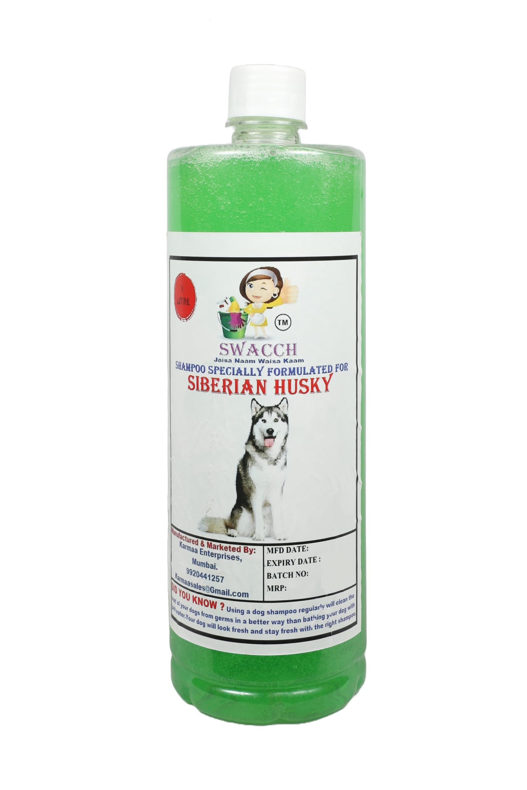 Dog Swacch Shampoo Specially Formulated For Siberian Husky (1 Liters) Neem Alovera (B0BRB56PMJ) Amazon Price History, Amazon Price Tracker