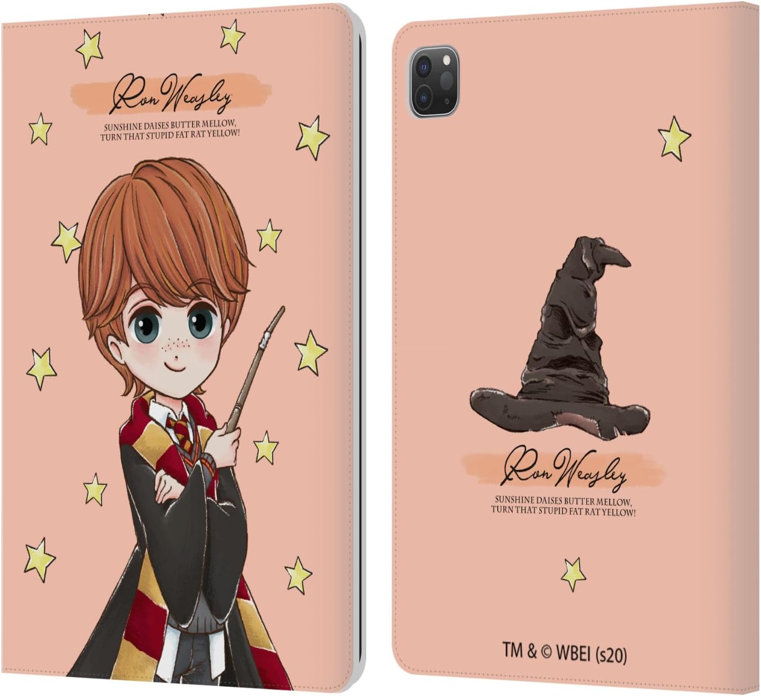 Head Case Designs Officially Licensed Harry Potter Ron Weasley Deathly Hallows XXXVII Leather Wallet Case Compatible with Apple iPad Pro 11 2020/2021 / 2022