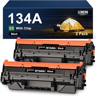 134A 134X with Chip Black Toner Cartridge High Yield LemeroUexpect Compatible Replacement for HP 134A W1340A 134X W1340X Toner Cartridge for M209dw MFP M234dw M234sdn M234sdw Printer (2-Black)
