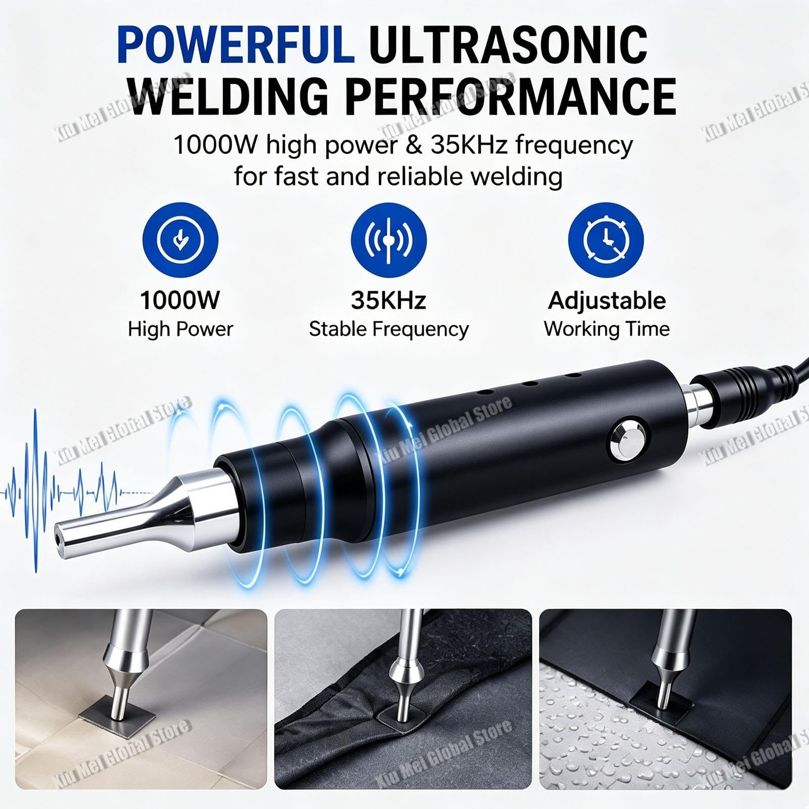 Kit Soldador Plástico Ultrasónico, Soldador Puntos Ultrasónico Mano 1000W