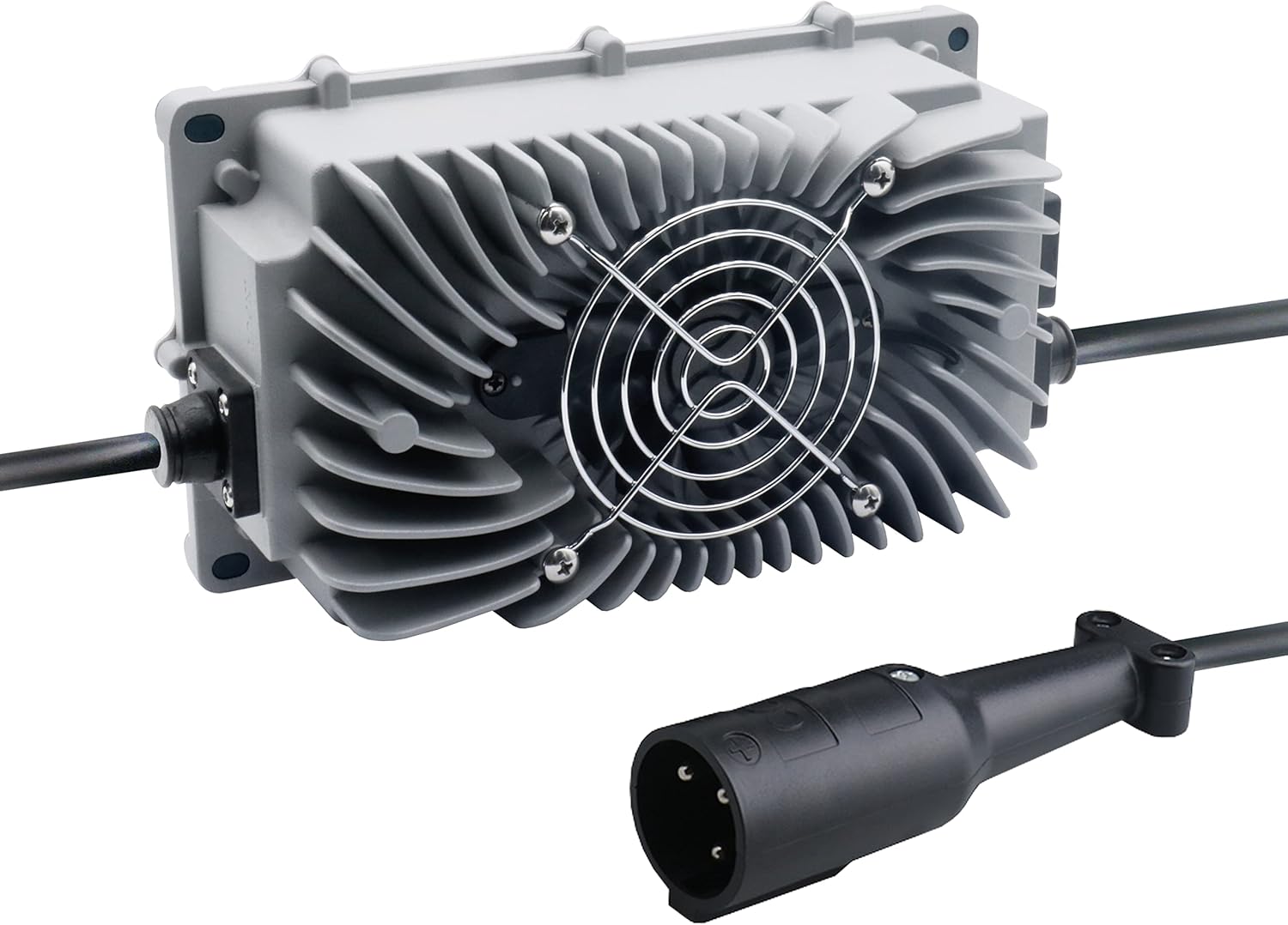 Abakoo 48V 10A Battery Charger for Club Car Golf Cart, with 3 Pin Round Plug, IP67 Waterproof