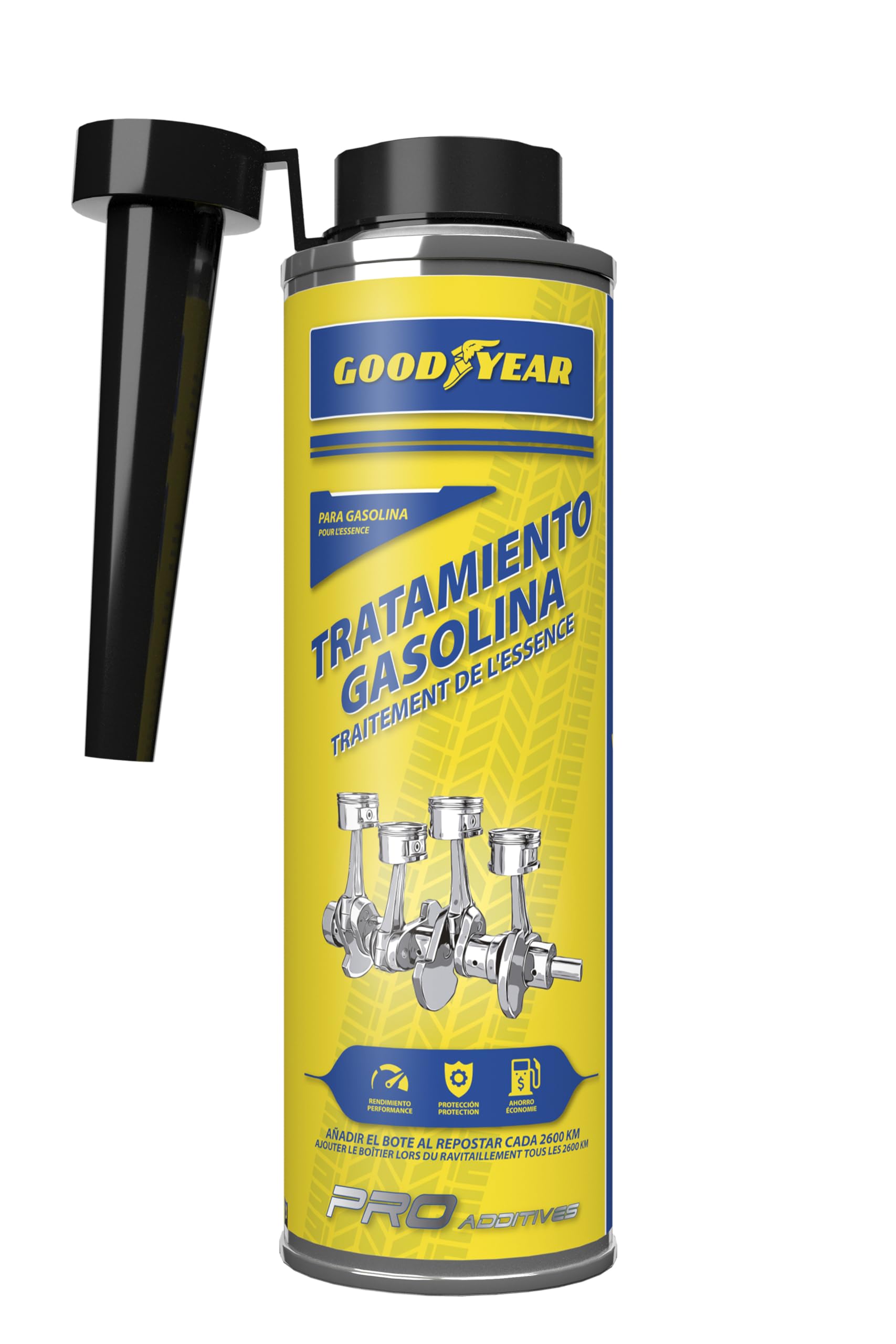 Goodyear Pro Additives Trattamento della benzina, Additivo per benzina 300 ml
