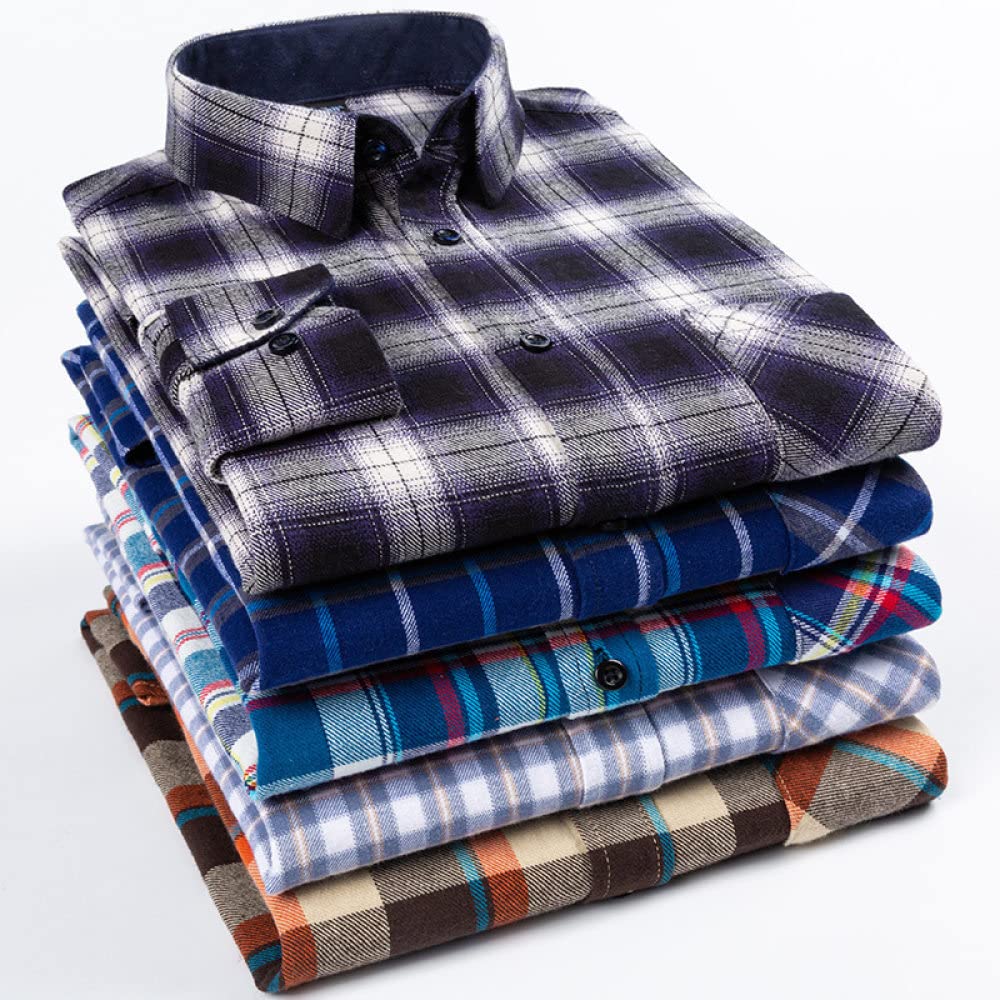 Camicia Calda Da Uomo,Camicia Casual Da Uomo A Maniche Lunghe Da Esterno Camicia Casual Da Uomo Camicie Casual Eleganti Con Taschino Sul Petto Top Dalla Vestibilità Regolare Morbida Per Lavoro, Tem