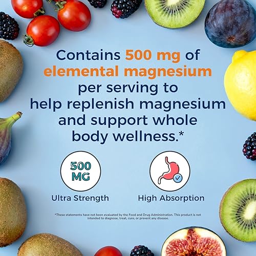 Miniatura 8 de Vitalitown Suplemento complejo de magnesio, glicinato de magnesio, citrato y taurato, L-teanina, Ashwagandha, semillas de apio, vitamina B6, hueso,