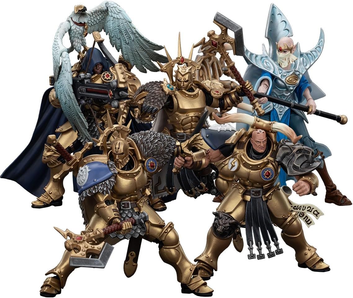 JOYTOY Action Figures Warhammer 40K 4.88inch Stormcast EternalsThe Blacktalons 1/18 Movable Model Collectible Figurine Ages 15+ (Set of 5)
