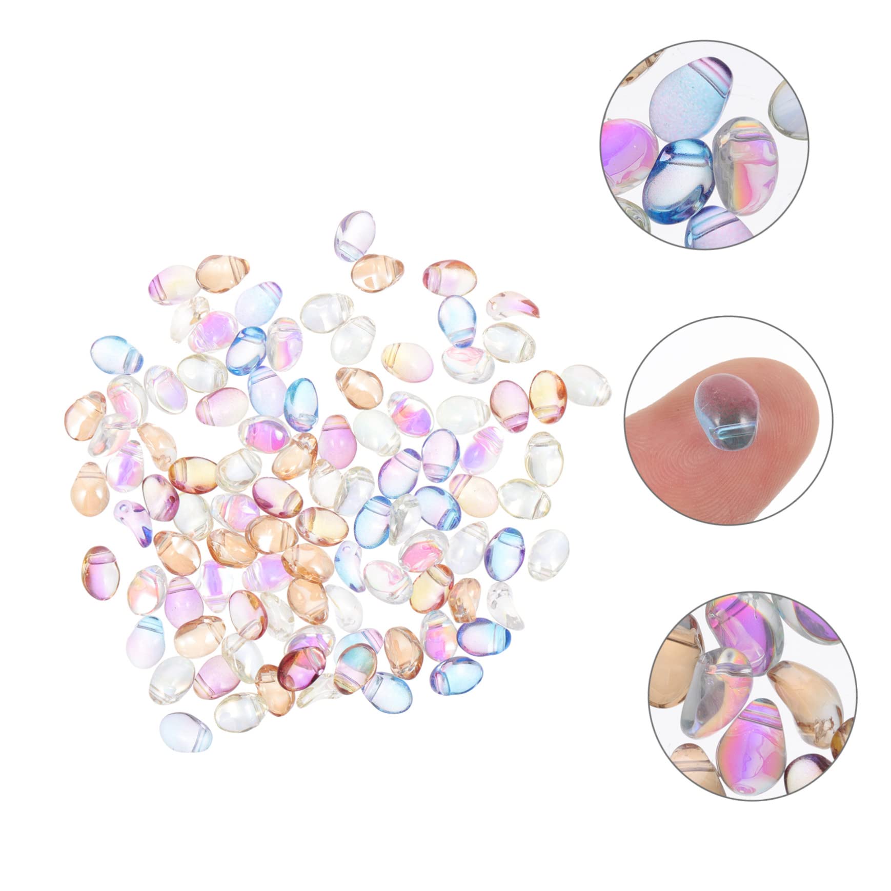CALLARON 3 set Pietre Di Cristallo Per Unghie Diamanti Nail Art Strass Glitter Diamanti Gemme Per Unghie Gemme Per Nail Art Glitter Colorati Sciolti Per Realizzare 100 pezzi*3