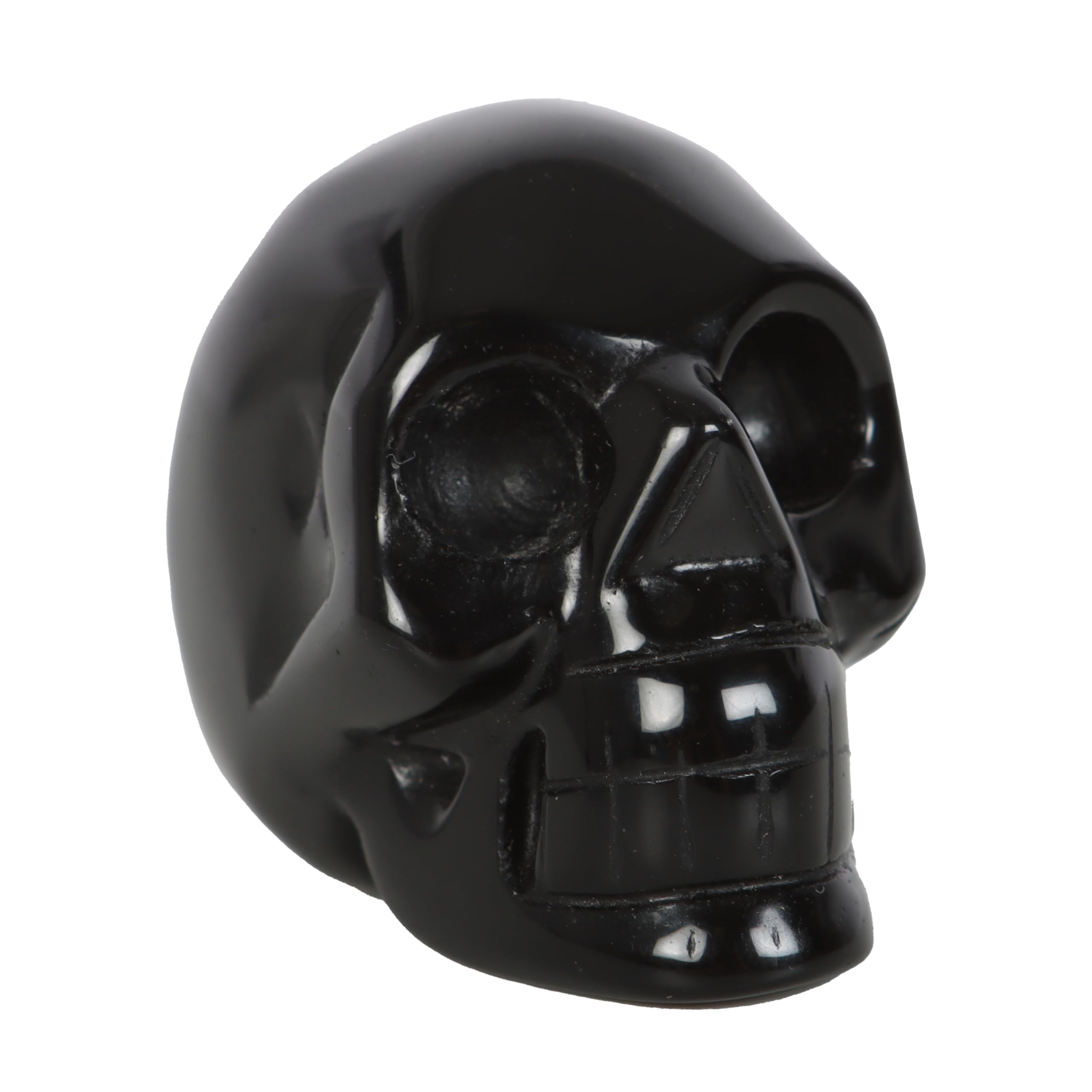 Blue Pirate Black Obsidian Crystal Skull