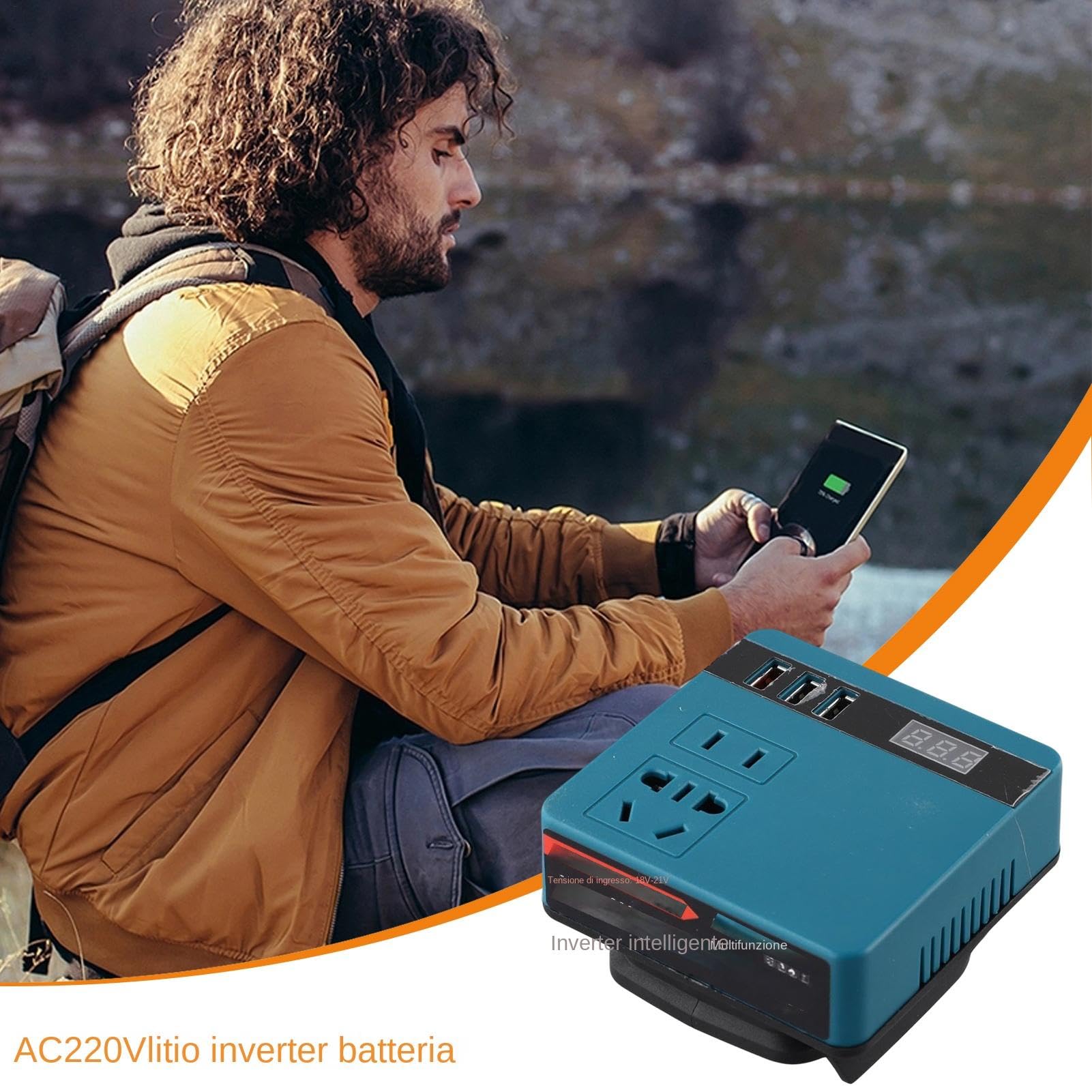 Inverter Di Alimentazione a Batteria - Generatore Di Centrali Elettriche Solare Per Uso Off-grid | Compatto Ad Alta Efficienza Con Batteria AC/DC