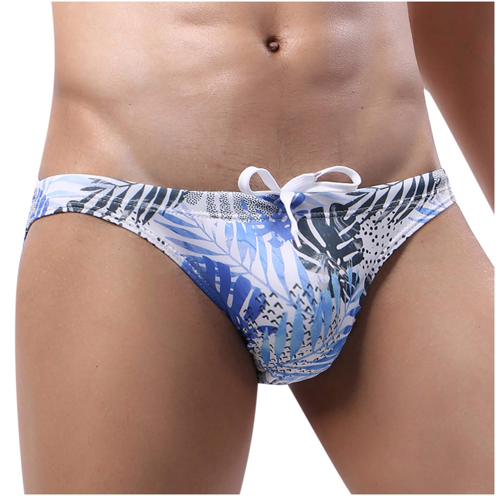 Women's Blue Underwear Trunks Printing Smooth Brief Men's Men's Swimming Briefs Swim Low-Rise Swimwears Tankinis Set Plus Size Swim Shorts And Top