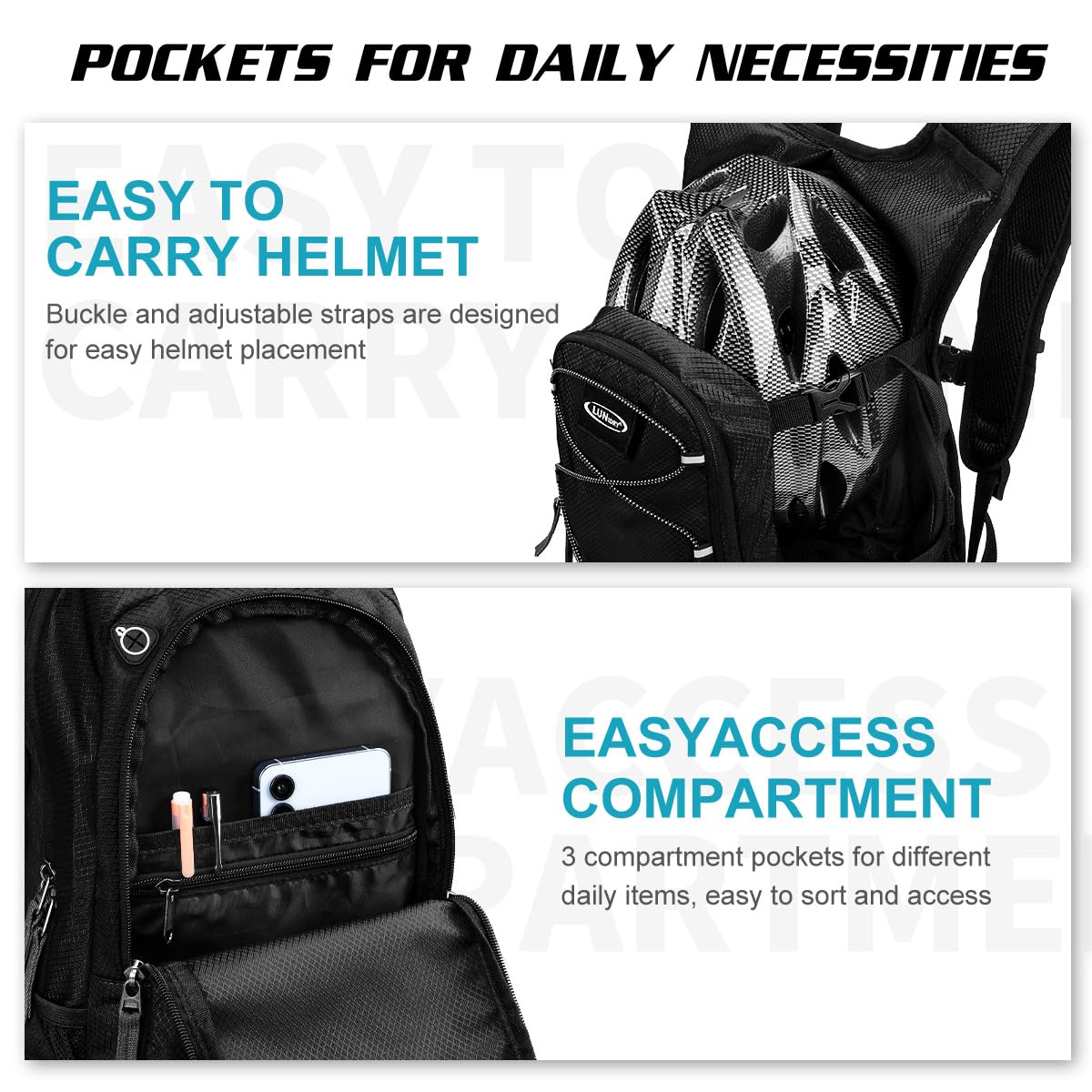 Mochila de hidratación con bolsa de agua de 3 litros, mochila de hidratación aislada para correr, mochila de agua ligera para senderismo, ciclismo, camping, ciclismo para hombres y mujeres