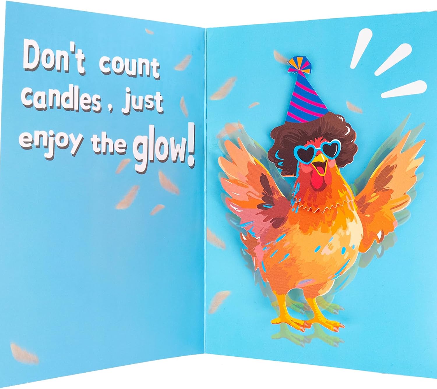 Dancing Chicken Birthday Card, Funny Birthday Card for Men Women Kids, Music & Shaking Body Motion Greeting Card with Envelope, Unique Hilarious Birthday Gift, 5.9 Inch x 8.4 Inch